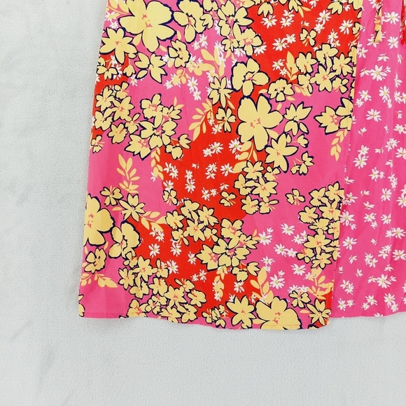 Vibrant Floral Wrap Midi Skirt - Picture 3 of 12